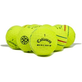 2023 ERC Soft Yellow Triple Track Logo Overrun Golf Balls