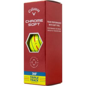 Chrome Soft Yellow 360 Triple Track Golf Balls - 2021 Model
