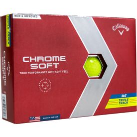 Chrome Soft Yellow 360 Triple Track Golf Balls - 2021 Model